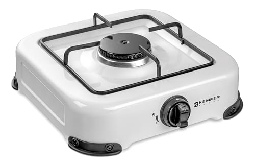 Kemper 104980 Brenner, 1-flammig mit Deckel, Outdoorküchen Zubehör, 1 Jahr Herstellergarantie