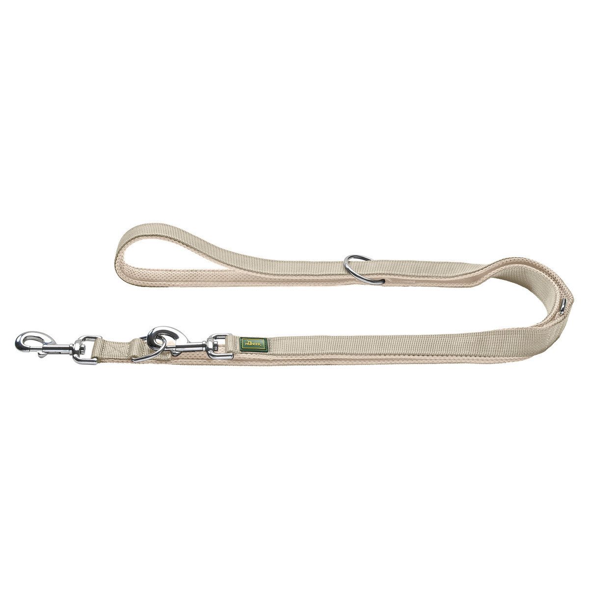 Hunter Tierbedarf Hundeleine Verstellbare Führleine Divo taupe, 3-fach verstellbar, angenehm weich und leicht in der Hand