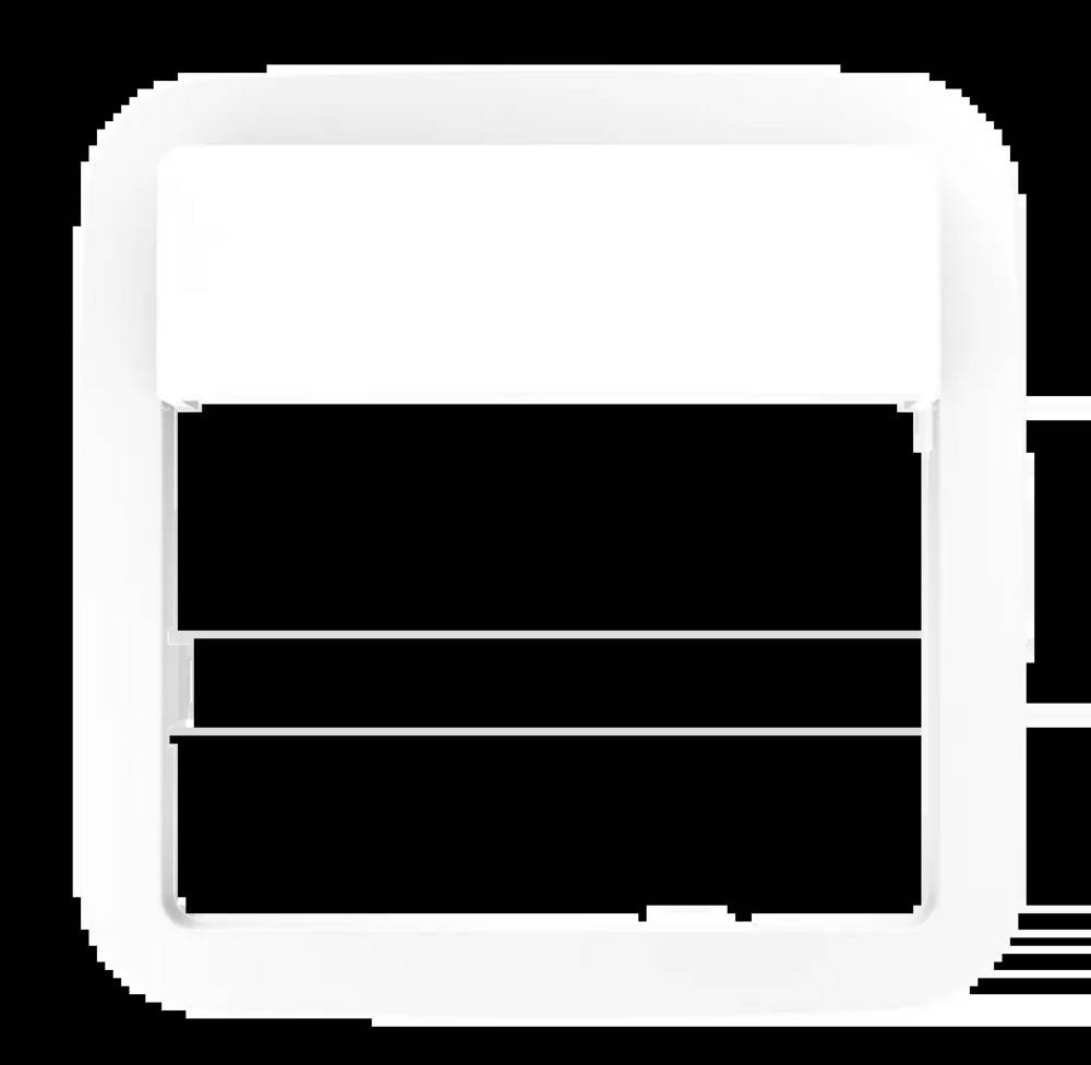 Theben 9070754 Ausgleichsrahmen Weiß, für Busch-Jaeger Reflex SI, inkl. Tasterabdeckung