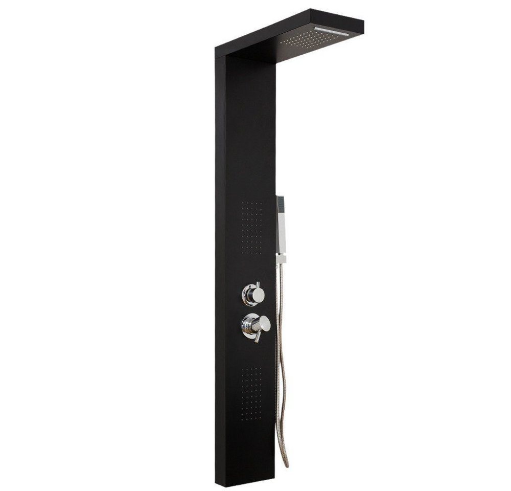 HOME DELUXE Duschpaneel CASCATA, Duschset mit Regendusche, Massagedüsen, Handbrause und 4-facher Wasserverteilung