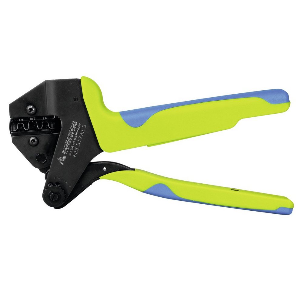 Rennsteig Werkzeuge Crimpzange PEW12.51332 R625 51332 - Crimpeinsatz für MC4 EVO2, spezialisiert auf modulare Steckverbinder, 1 Stück, Farbe: Blau