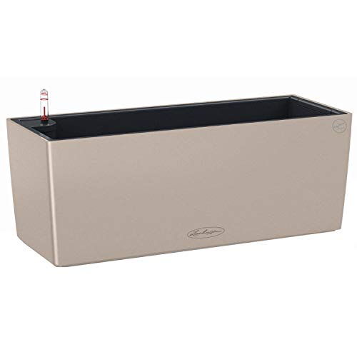 HC Companies Terrazzo Übertopf Quadratisch – 50,8x50,8x44,8 Cm, Schokoladenbraun, UV-beständig, Mit Drainage