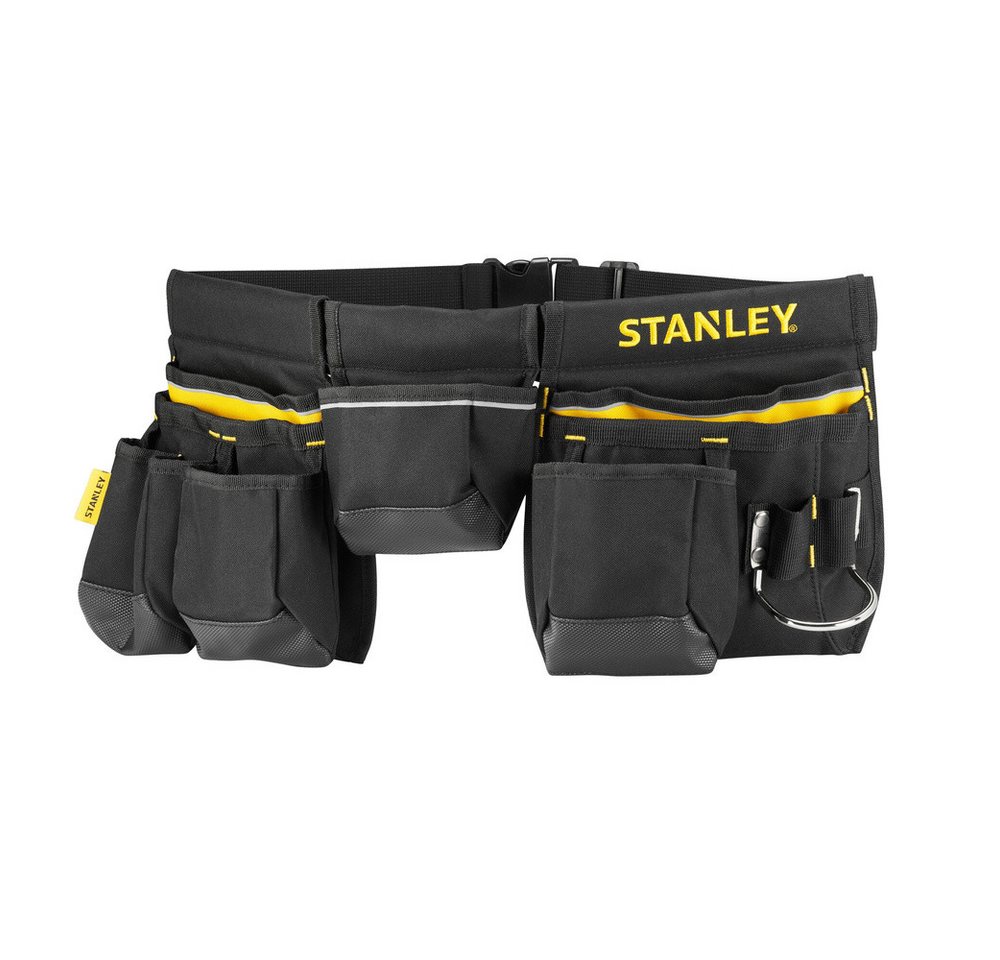 STANLEY Werkzeugtasche 1-96-178, stabiler Werkzeug-Gürtel aus 600 Denier Nylon mit Nageltaschen und Hammerhalter