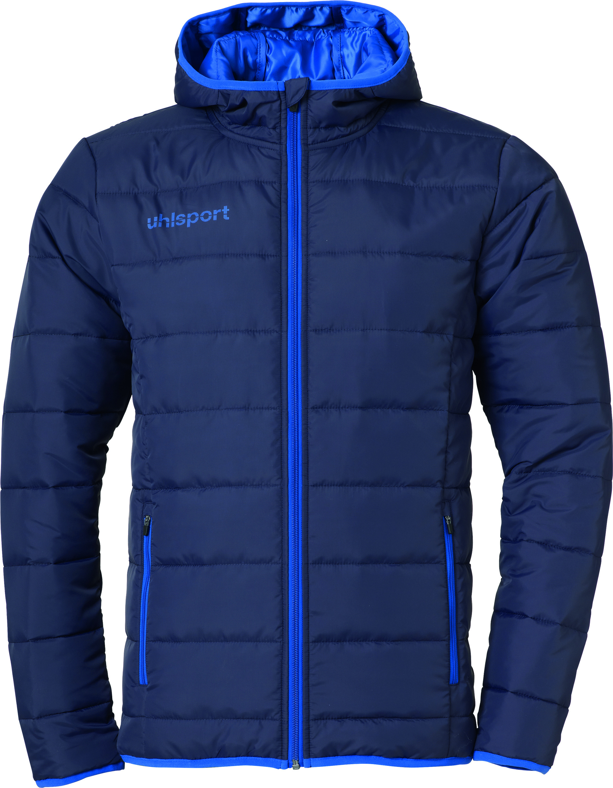 Uhlsport ESSENTIAL ULTRA LITE DOWN JACKET 3XL marine/azurblau, Daunenjacke für Herren, hohe Wärmeisolierung, bequeme Passform, praktische Kapuze