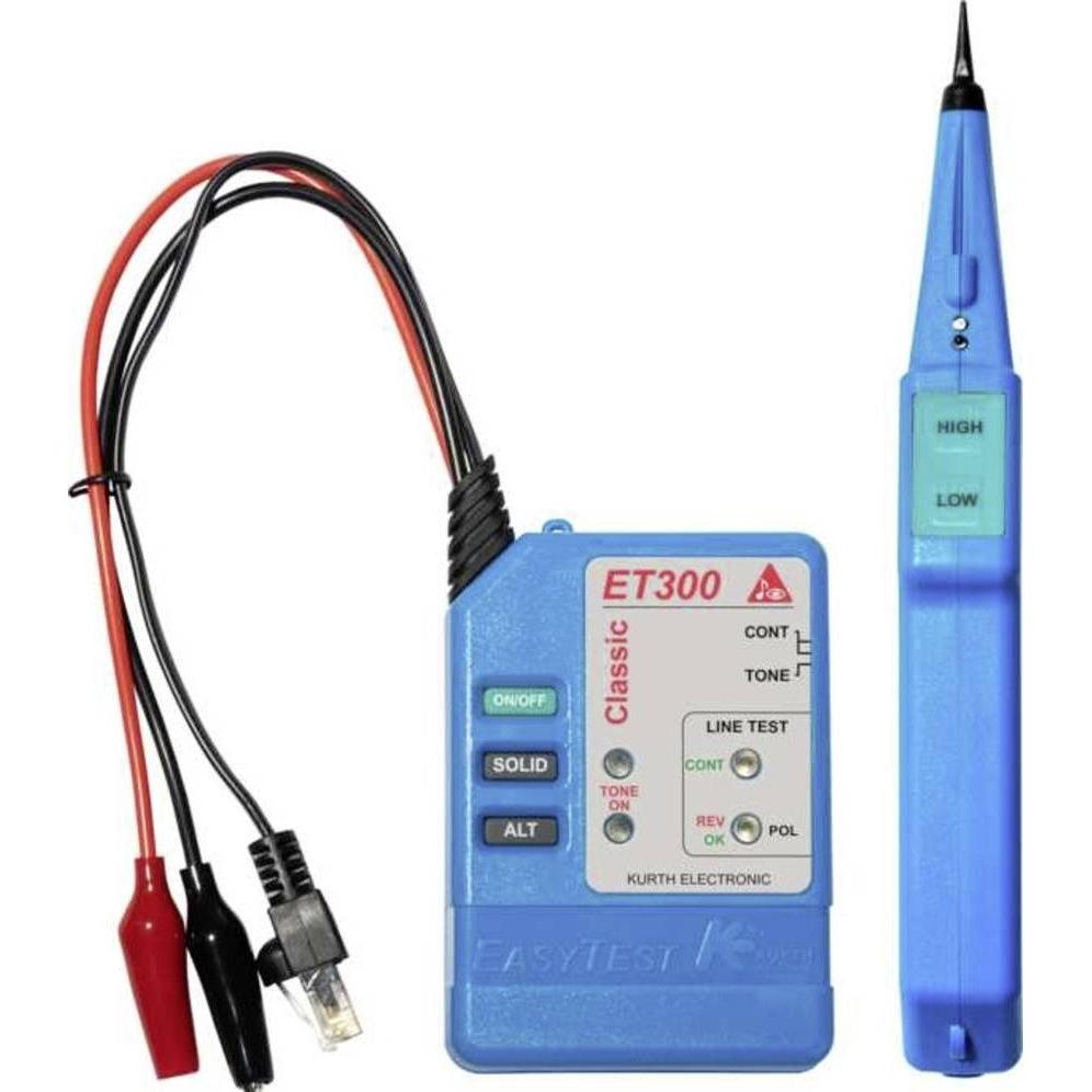 Gossen METRAWAT D130C, Multimeter mit EasyTest und Probe zur Durchführung von Kabel- und Adernpaaridentifizierung, Fremdspannungsschutz bis 120 V AC