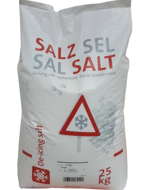 Esco Streusalz Premium 25 kg Sack, sicheres Entfernen von Schnee und