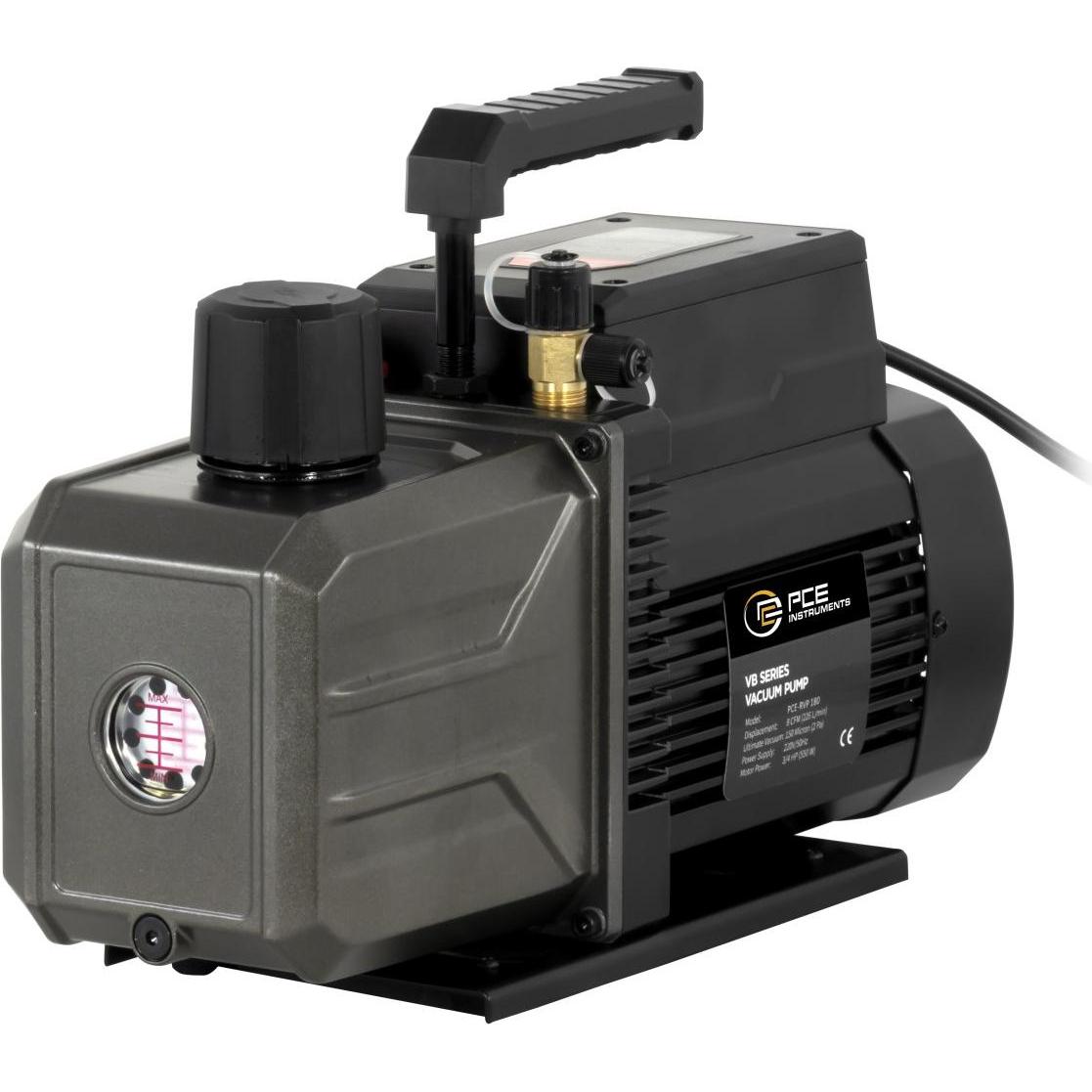 PCE Instruments HVAC Vakuumpumpe, 0,75 PS, 226 l/min Durchflussrate, mit 1/4 und 3/8 Anschlüssen, hocheffizientes Filterelement