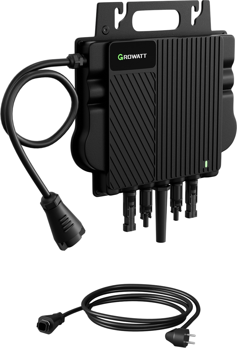 Powerness Growatt NEO-800M-X, 800W Mikrowechselrichter mit integriertem WiFi und 5m Kabel für Balkonkraftwerk, 97,3% Effizienz, IP67, 10 Jahre Garantie