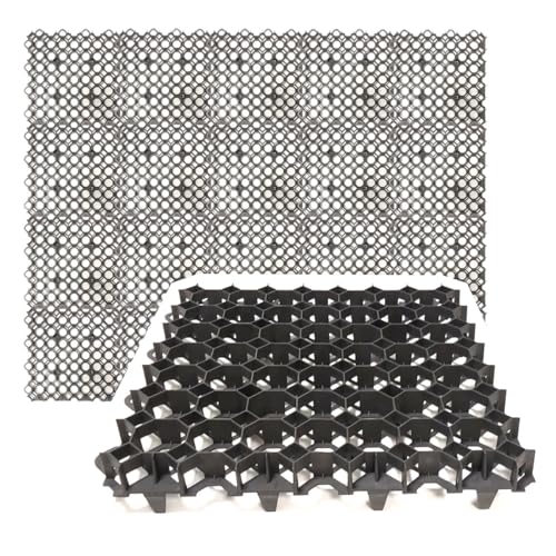 Rasengitter aus Kunststoff 50 x 50 cm, 16 Wegeplatten, Paddockplatten zur Bodenstabilisierung