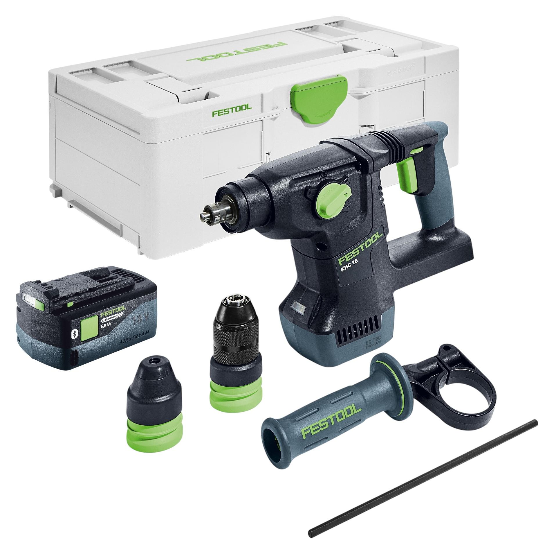 Festool KHC 18 EB-Basic, Akku Kombihammer 18 V mit 2,6 J Schlagenergie ...