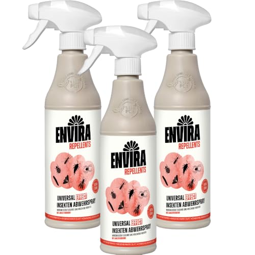 Envira Effect Universal-Insektizid - Insektenspray Mit Langzeitwirkung - Anti-Insekten-Mittel, Wasserbasis - 3 x 500 ml - Effektive Schädlingsbekämpfung ohne lästige Gerüche
