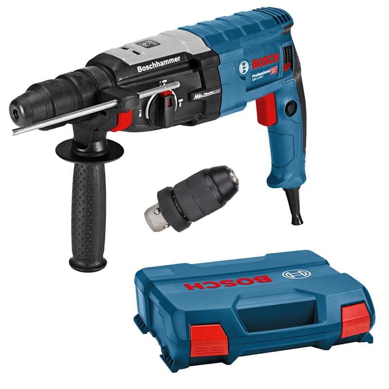 Bosch Professional Bohrhammer GBH 2-28 (SDS-Plus-Wechselfutter, Tests, & Handwerker-Koffer): 13 mm Preisvergleich F Infos Schnellspannbohrfutter