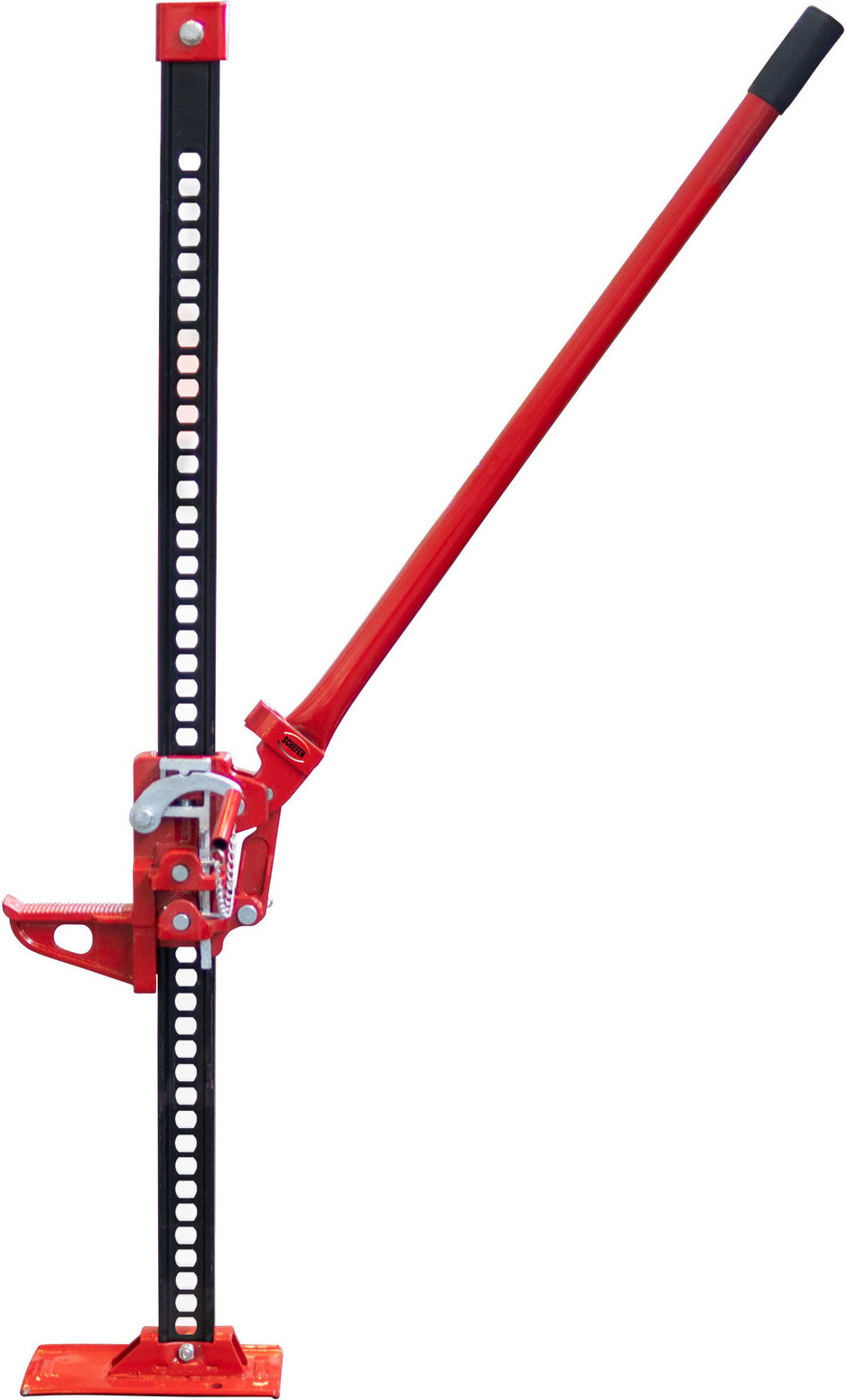 Schefer Wagenheber mechanisch WHM Premium, heber Kraftfahrzeuge bis 2000 kg auf eine Höhe von 1020 mm, Premiumklasse im Offroadbetrieb, verstellbare Gabelkopfklemme, robust und vielseitig einsetzbar, schwarz