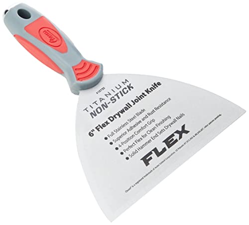 Clauss Flexibler Titanium Non-Stick-Gipskarton-Gelenkspachtel, 15.2 cm / 6 Zoll, 1 Stück, 18735