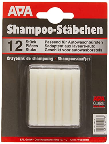 APA APA Shampoostäbchen für Waschbürsten, 12 Stück, biologisch abbaubar und umweltfreundlich