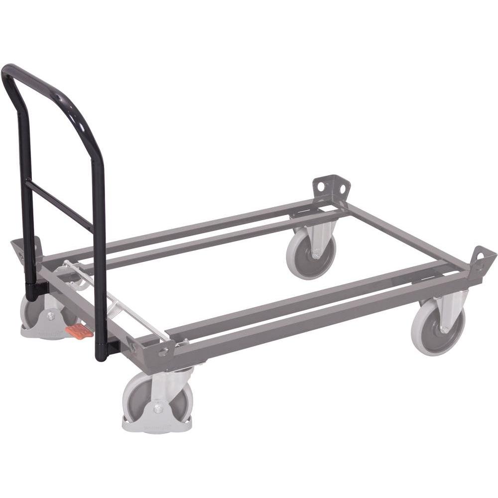 Variofit Transportwagen, Schiebebügel RAL 7016, universal einsetzbar, Höhe 765 mm