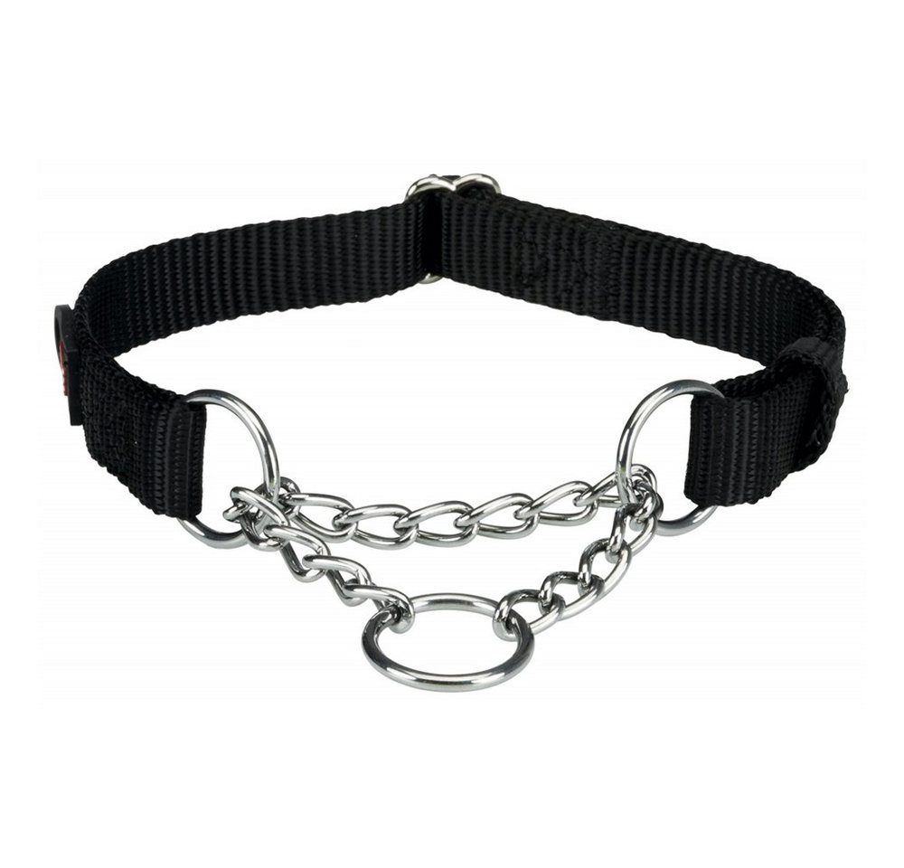 TRIXIE Hunde-Erziehungsgeschirr Premium Zug-Stopp-Halsband schwarz, verstellbar, strapazierfähig & sicher