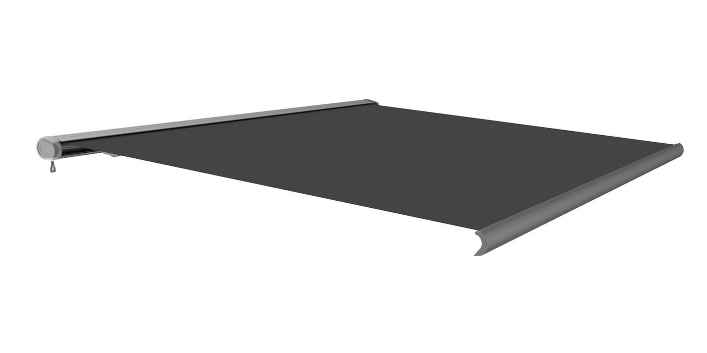 Jet-Line Vollkassettenmarkise Sunray 4 m anthrazit, Markise mit motorisiertem Antrieb und Fernbedienung