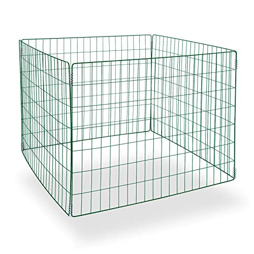 DEMA Metallkomposter Green-line 91x91x70cm - Komposter für Gartenabfälle und Schnittgut, Metallkonstruktion, Schwarz