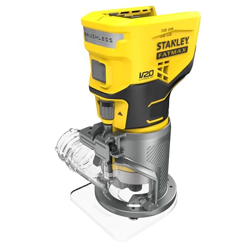 Stanley 18V Akku-Oberfräse SFMCW400B-XJ, bürstenloser Motor, 8 mm Spannzange, ohne Akku und Ladegerät