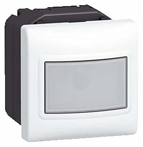 Legrand LEG99622 Bewegungsmelder/Automatikschalter ohne Neutralleiter, zum Einbauen, für Mosaic-System geeignet, Infrarotstrahlung, 180° Erfassungswinkel, weiss