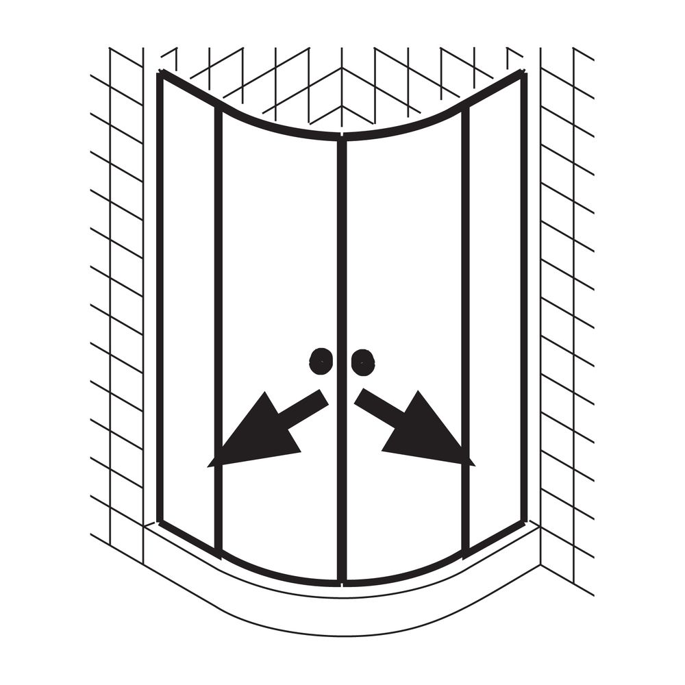 Kermi 4621 Dichtleiste Radius 550, für Badewannen und Duschen, 2534230
