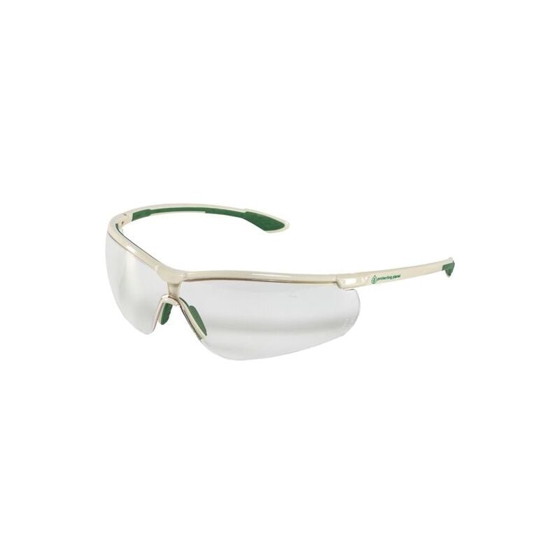 Uvex Sportstyle Planet FBL SV Exc., Schutzbrille mit UV-Schutz 400 nm, beschlagfrei, kratzfest, beige/grün