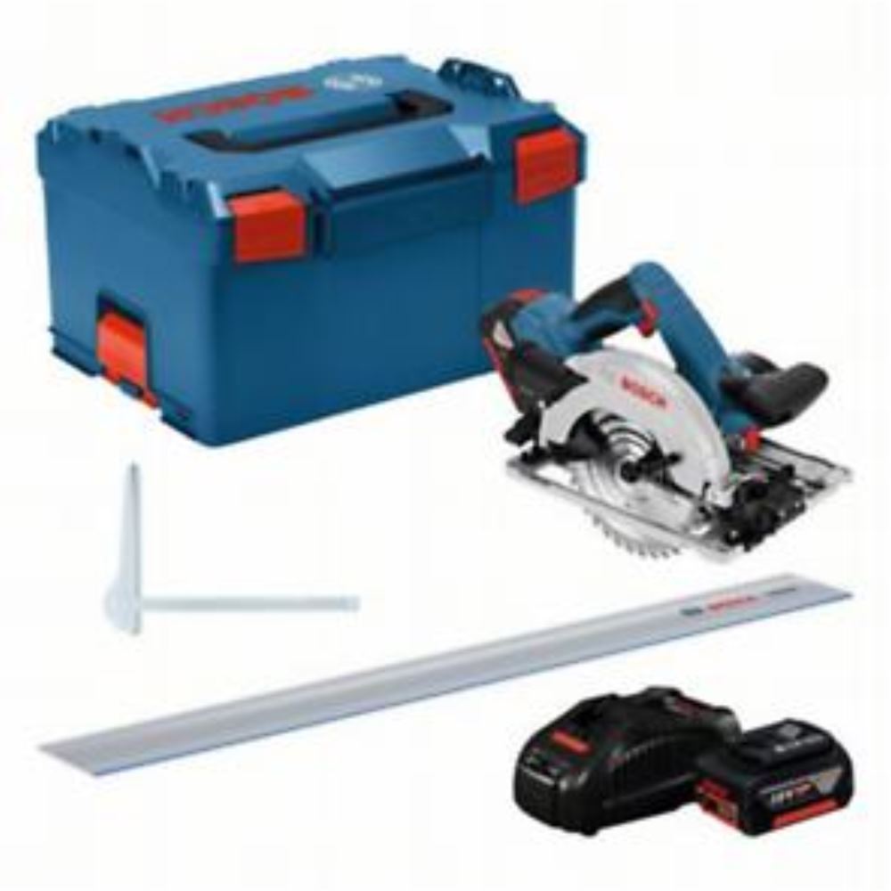 Bosch Professional Akku-Kreissäge GKS 18V-57 G + FSN 1400 2x Akku 4.0Ah L-Boxx