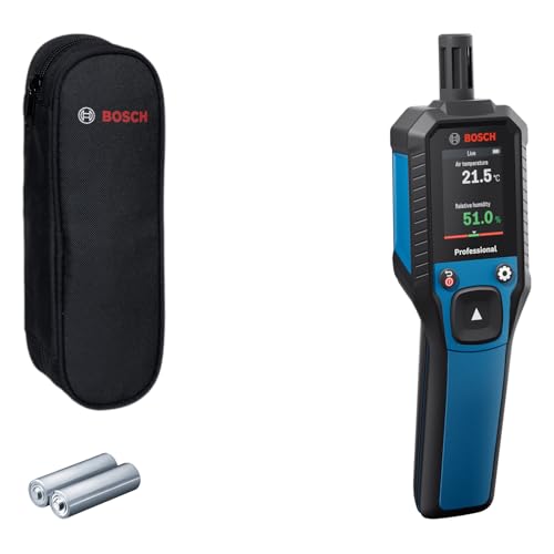 Bosch Professional GDH 1-17, Holzfeuchtemessgerät mit Farb-LCD Bildschirm und IP65 Schutz für Baustellen