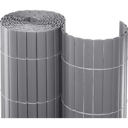 Noor Sichtschutzmatte PVC 100 cm x 300 cm silber