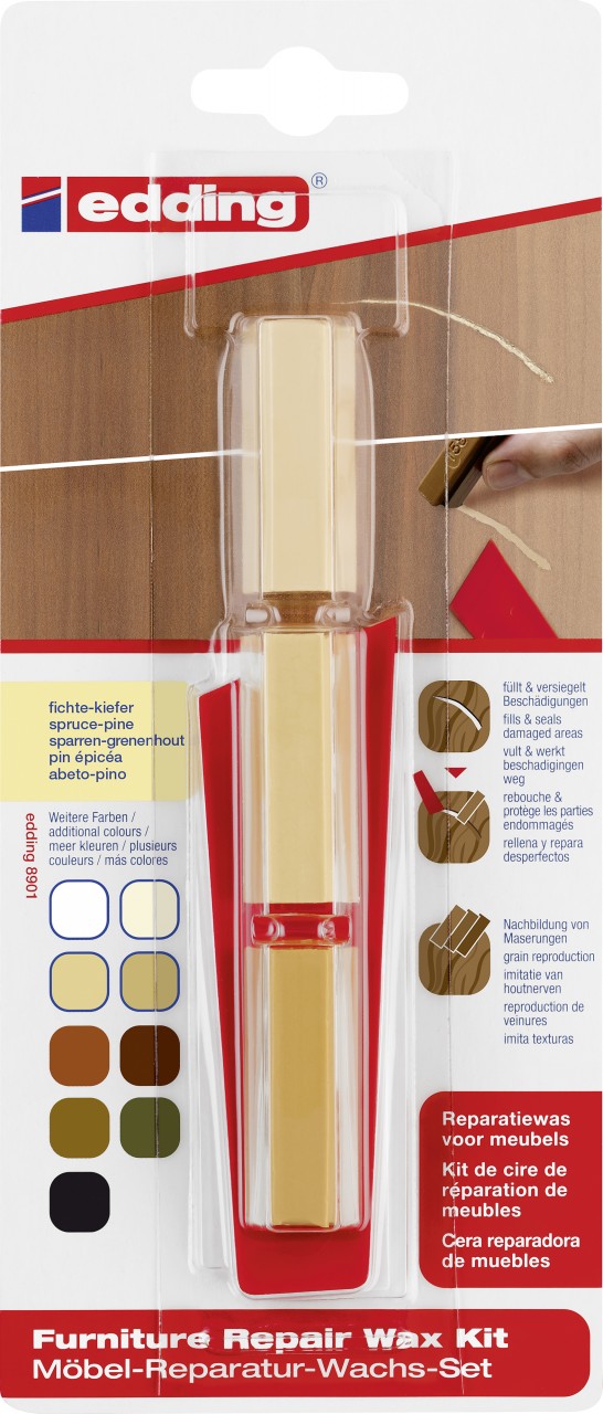 edding Möbel-Reparaturwachs-Set 8901 fichte-kiefer