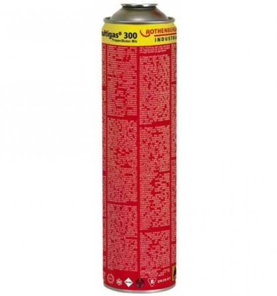Rothenberger Industrial Multigas 300 Gas Kartusche, Anschluss: 7/16“ EU Norm EN 417 selbstverschließend, 35510