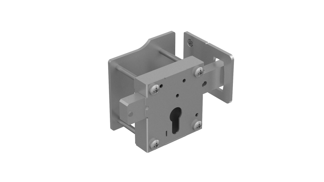 BASI - Aufschraub-Torschloss - ATS 80 - Lochung: PZ - Holztore - 6-tourig - Dornmaß: 39 mm - Rechts-Links verwendbar