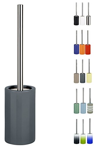 Spirella "Tube WC Bürste Toilettenbürste Klobürste WC Garnitur aus Porzellan Dunkelgrau