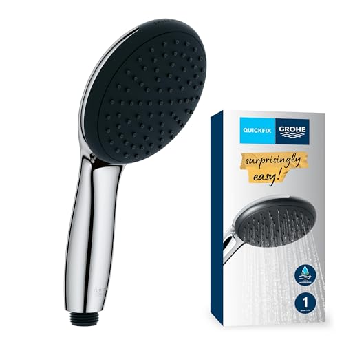 Grohe Handbrause 1 Strahlart Vitalio Start 110 chrom, 11 cm Breite, Rain Strahlbild, DreamSpray Technologie, Water Saving
