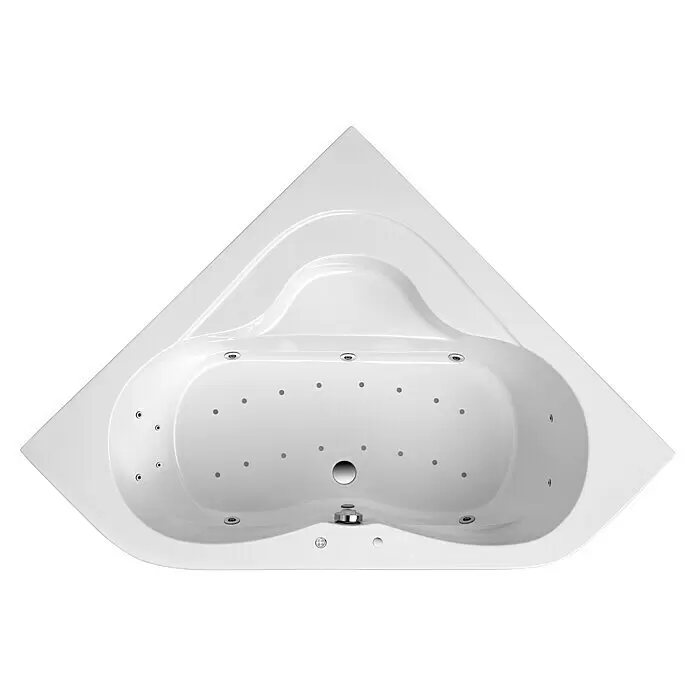 Ottofond Whirlpool Valletta Premium, 140 x 140 cm, Sanitäracryl, Weiß, mit Hydra-Jet-Massage- und Luftsystem