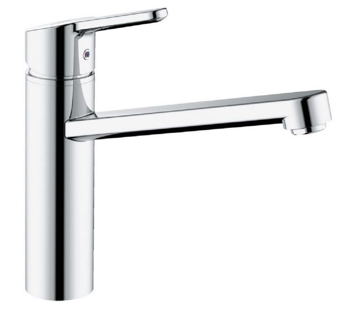 Kludi Einhebelmischer M2, Küchenarmatur Hochdruck chrom, schwenkbar mit Keramikkartusche und Heißwasserbegrenzung