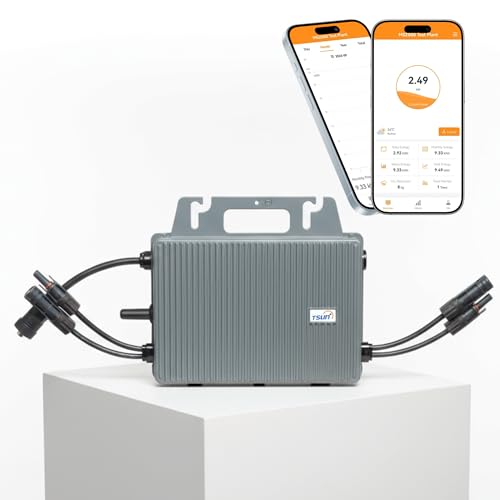 SUNNIVA TSUN Mikro-Wechselrichter 800 W TSOL-MS800, IP67 wetterfest, Plug-&-Play, 2 MPPT, WLAN und Bluetooth, für Balkonkraftwerk