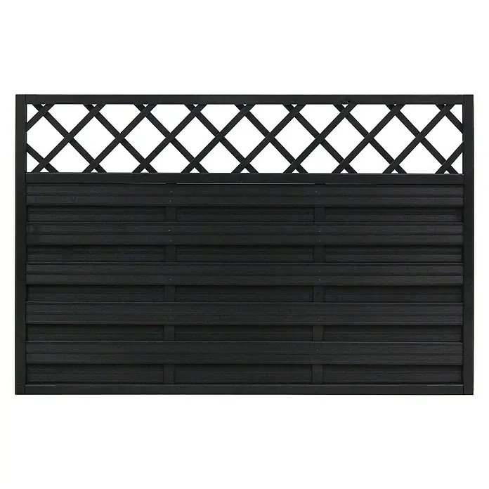 Andrewex Sichtschutzelement Hamburg, 180 x 120 cm, mit Rankgitter, Anthrazit, wind- und sichtschützend