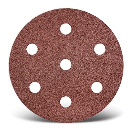 50 Klett-Schleifscheiben f. Exzenterschleifer, Ø 90 mm - 7-Loch - K60 - Normalkorund - Menzer