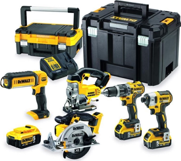 DeWalt DeWalt Kombi SET 18V DCD796 + DCF887 + DCS391 + DCS331 + DCL050 + 3xDCB184 + DCB115 + TSTAK I + TSTAK VI DCK551P3T-QW