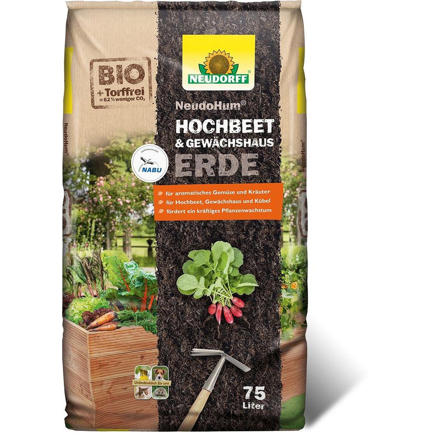 NeudoHum Hochbeet- und GewächshausErde 75 Liter