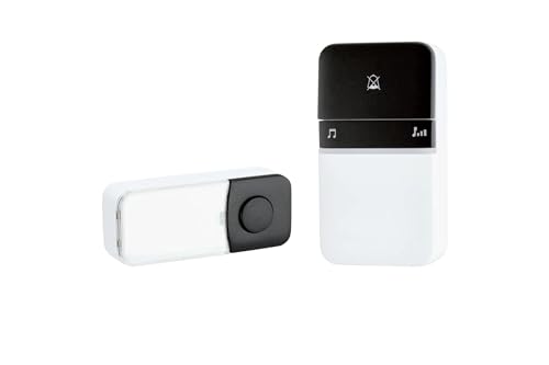 SilverCrest Kinetische Funktürklingel, batterielos, mit 2 Signalarten und 16 Tönen, spritzwassergeschützt, Reichweite 100 m