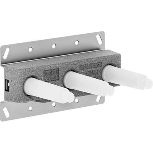 Dornbracht UP-Wandbatt, Badarmatur mit mittigem Auslauf und drei Schutzkappen, bleifrei