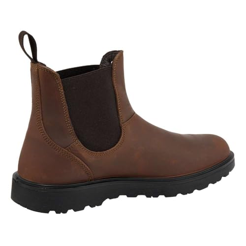 Carhartt Chelsea Work Boot, robuster Berufsschuh aus hydrobehandeltem Vollnarbenleder mit Vibram-Gummisohle, dunkelbraun