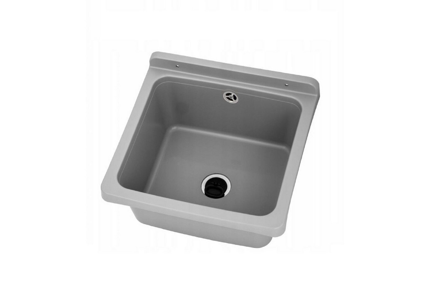 QLS Küchenspüle RIVA, Kunststoff-Spülbecken, 40x38 cm Ausgussbecken - Ideal für Garten, Garage, Werkstatt - QLS