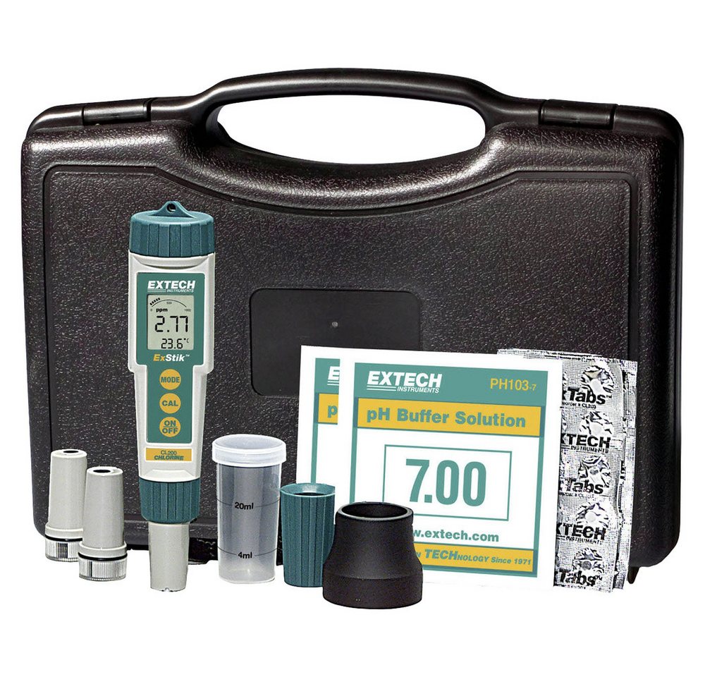 Extech ExStik® 4-in-1 Wasserqualitätsmessgerät EX900, Chlor, pH, ORP, Temperatur, Red