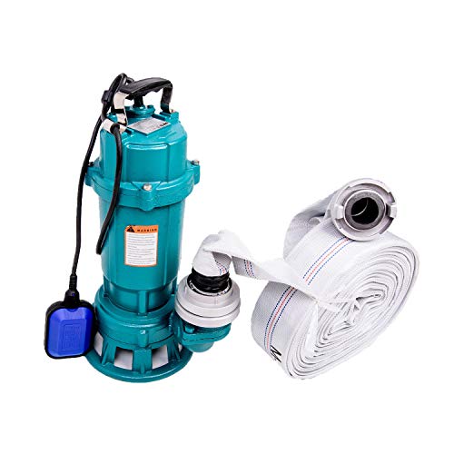 IBO TAUCHPUMPE 1100W mit SCHNEIDWERK SCHWIMMER, 2" STORZ C KUPPLUNG und 30m BAUSCHLAUCH - FÄKALIENPUMPE SCHMUTZWASSERPUMPE, Wasserpumpe, Pumpe - Blau