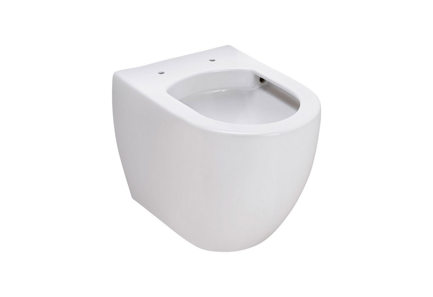 SCHÖNER WOHNEN-Kollektion Tiefspül-WC Wand-WC ANTUS, wandhängend, spülrandlose Keramik Hänge Toilette, Abgang waagerecht, Weiß