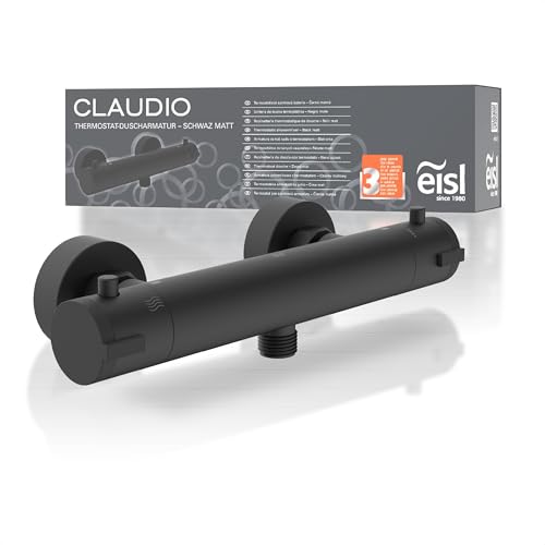 Eisl Duscharmatur CLAUDIO, Thermostat Mischbatterie mit Eco-Stopp-Funktion und Temperatursperre, verchromt